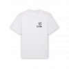 a white t-shirt with black background